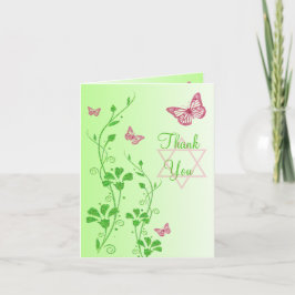 Tarjeta de nota de agradecimiento a la flor de mar