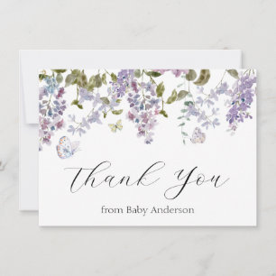 Tarjeta de nota de agradecimiento a Lilac y Butter