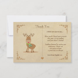Tarjeta de nota de agradecimiento a los renos navi