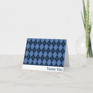 Tarjeta de nota de agradecimiento a Navy Blue Argy