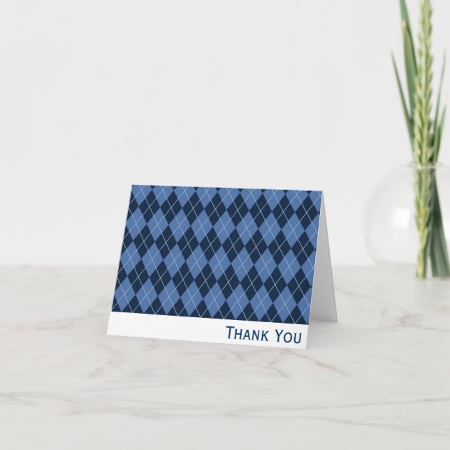 Tarjeta de nota de agradecimiento a Navy Blue Argy (Anverso)
