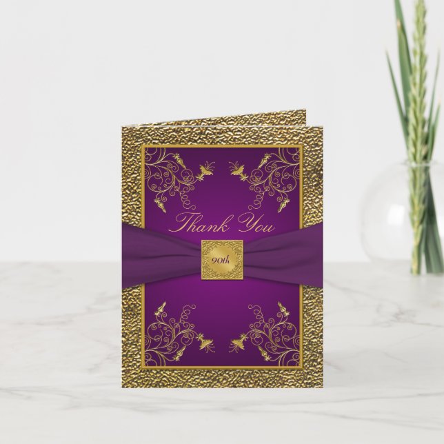 Tarjeta de nota de agradecimiento a Royal Purple y (Anverso)
