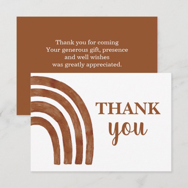 Tarjeta de nota de agradecimiento a Terracotta Rai (Anverso / Reverso)