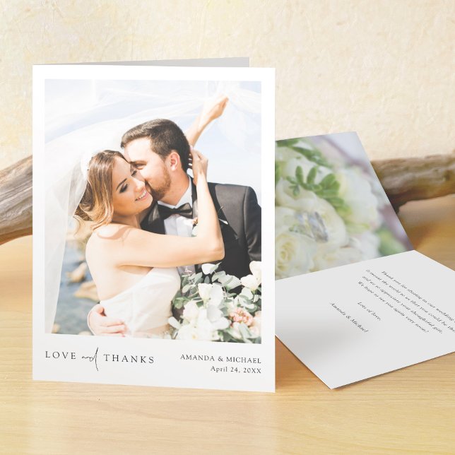 Tarjeta de nota de agradecimiento a un Boda fotogr (Subido por el creador)