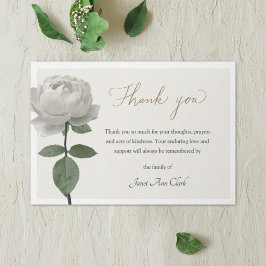 Tarjeta de nota de agradecimiento a White Rose Fun