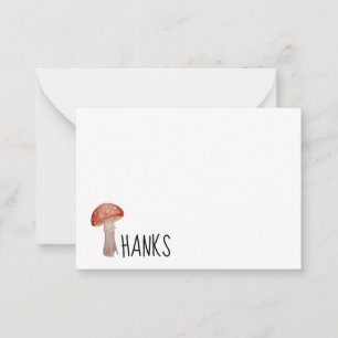 Tarjeta de nota de agradecimiento a Wild Mushroom