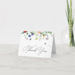 Tarjeta de nota de agradecimiento a Wildflower y B