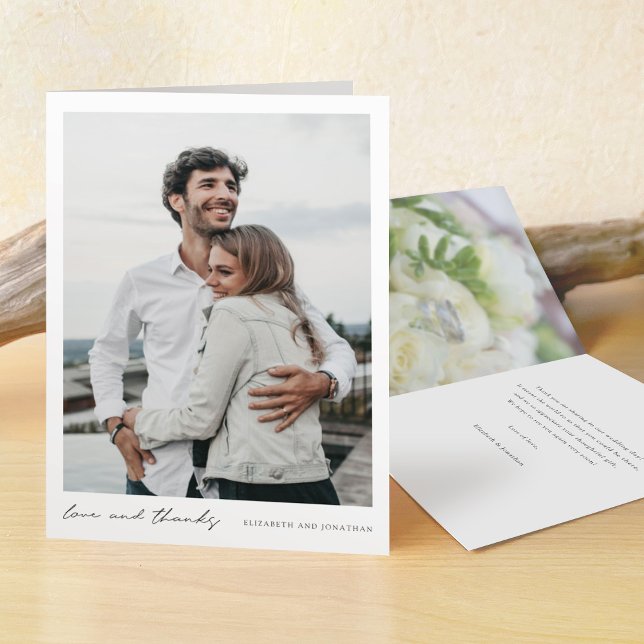 Tarjeta de nota de agradecimiento al Boda fotográf (Subido por el creador)