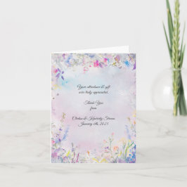 Tarjeta de nota de agradecimiento al Personalizabl