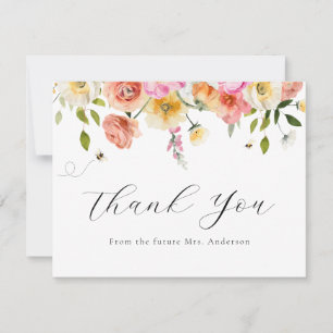 Tarjeta de nota de agradecimiento Blossom and Hone