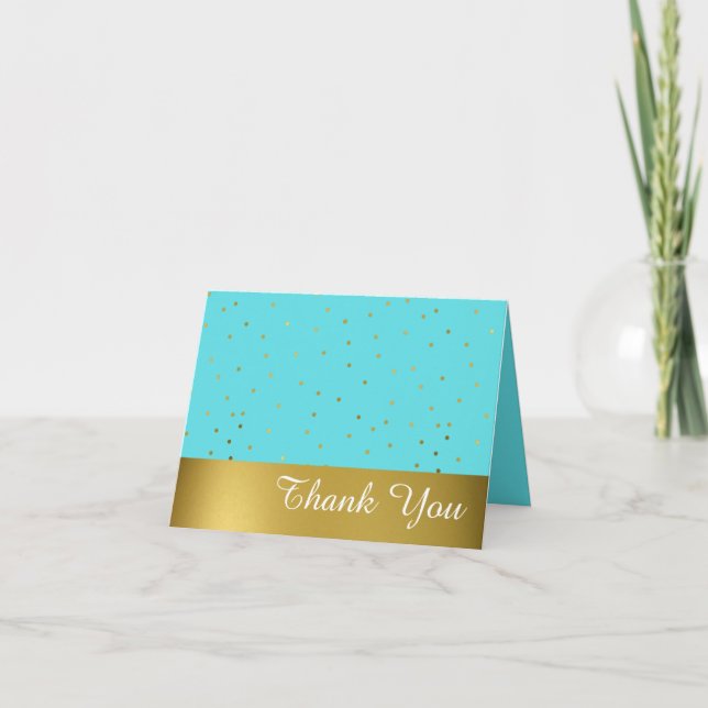 Tarjeta de nota de agradecimiento Chic Robins Egg  (Anverso)