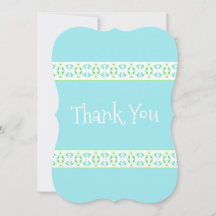 Tarjeta de nota de agradecimiento con patrones Del