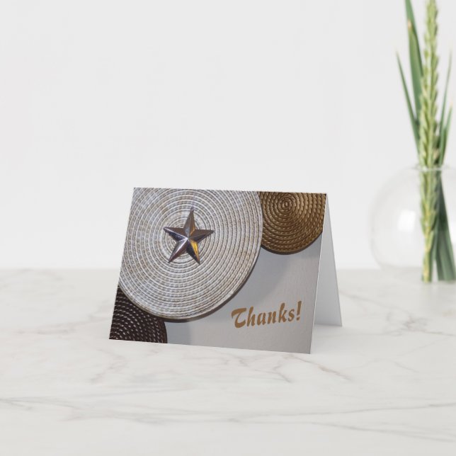 Tarjeta de nota de agradecimiento con una estrella (Anverso)
