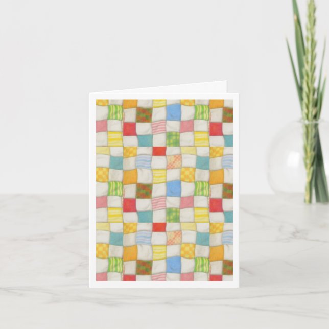 TARJETA DE NOTA DE AGRADECIMIENTO CRAZY QUILT / Bl (Anverso)