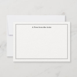 Tarjeta de nota de agradecimiento de artista de pl