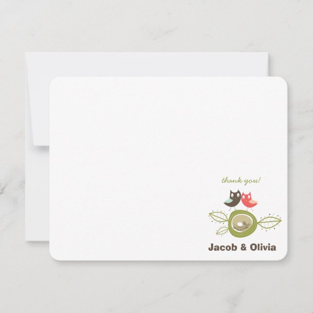 Tarjeta de nota de agradecimiento de Baby Shower d (Anverso)