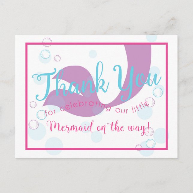 Tarjeta de nota de agradecimiento de Baby Shower d (Anverso)