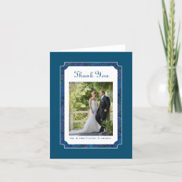 Tarjeta de nota de agradecimiento de boda Plum Hap