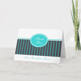 Tarjeta de nota de agradecimiento de boda -- Rayas