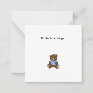 Tarjeta de nota de agradecimiento de Brown Teddy B