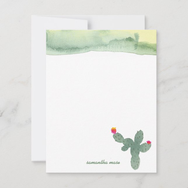 Tarjeta de nota de agradecimiento de Cactus Abstra (Anverso)