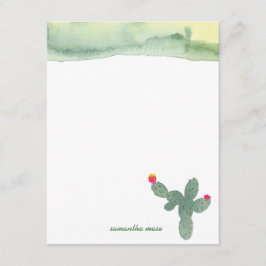 Tarjeta de nota de agradecimiento de Cactus Abstra