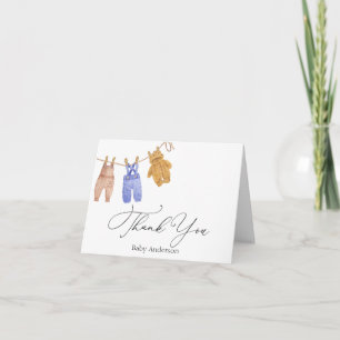 Tarjeta de nota de agradecimiento de Classic Baby 