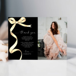 Tarjeta de nota de agradecimiento de foto de arco 