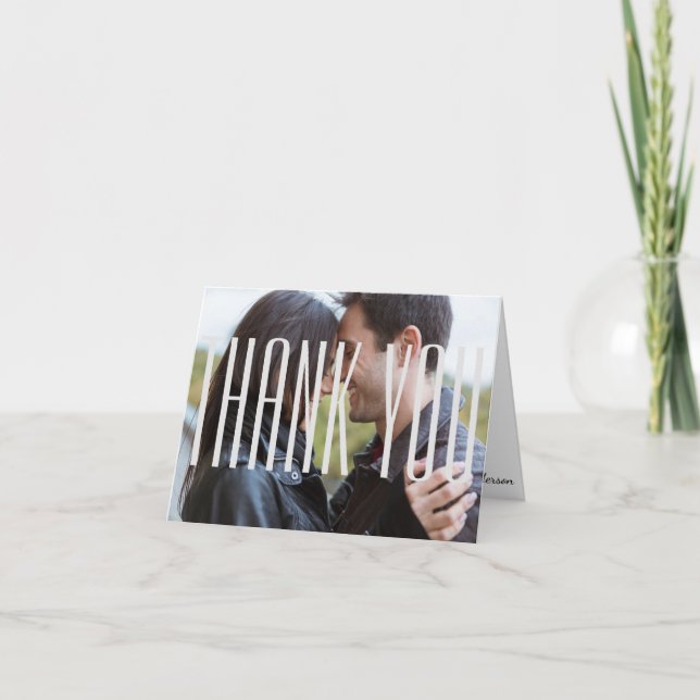 Tarjeta de nota de agradecimiento de foto del Impe (Anverso)