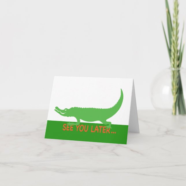 Tarjeta de nota de agradecimiento de Gator (Anverso)