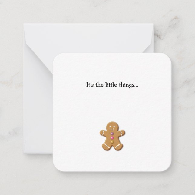 Tarjeta de nota de agradecimiento de Gingerbread M (Anverso)