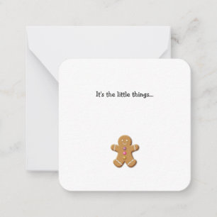 Tarjeta de nota de agradecimiento de Gingerbread M