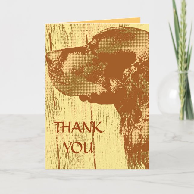 Tarjeta de nota de agradecimiento de Gordon Setter (Anverso)