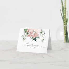 Tarjeta de nota de agradecimiento de hortensia flo