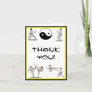 Tarjeta de nota de agradecimiento de Karate