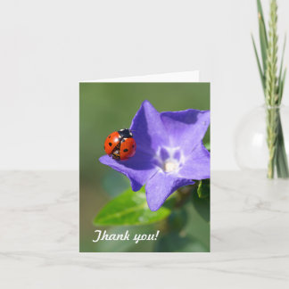 Tarjeta de nota de agradecimiento de Ladybug