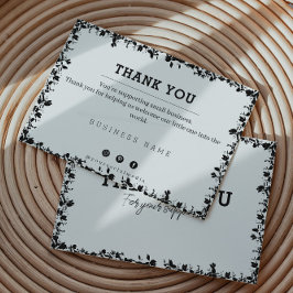 Tarjeta de nota de agradecimiento de negocios blan