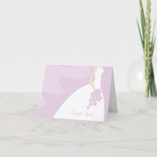 Tarjeta de nota de agradecimiento de novia elegant