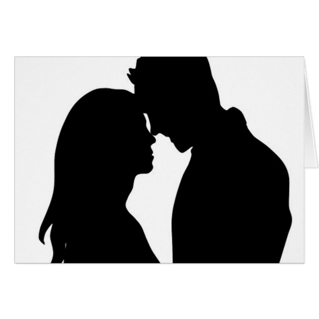 Tarjeta de nota de agradecimiento de pareja con si (Anverso (Horizontal))