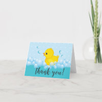Tarjeta de nota de agradecimiento de pato