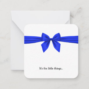 Tarjeta de nota de agradecimiento de Royal Blue Bo
