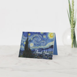 Tarjeta de nota de agradecimiento de Starry Night 