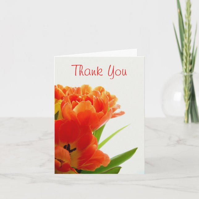Tarjeta de nota de agradecimiento de Tulips de nar (Anverso)
