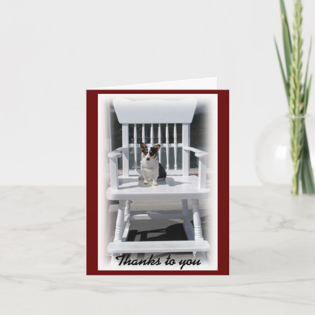 Tarjeta de nota de agradecimiento de Welsh Corgi (Anverso)