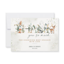 Tarjeta de nota de agradecimiento de Woodland Baby