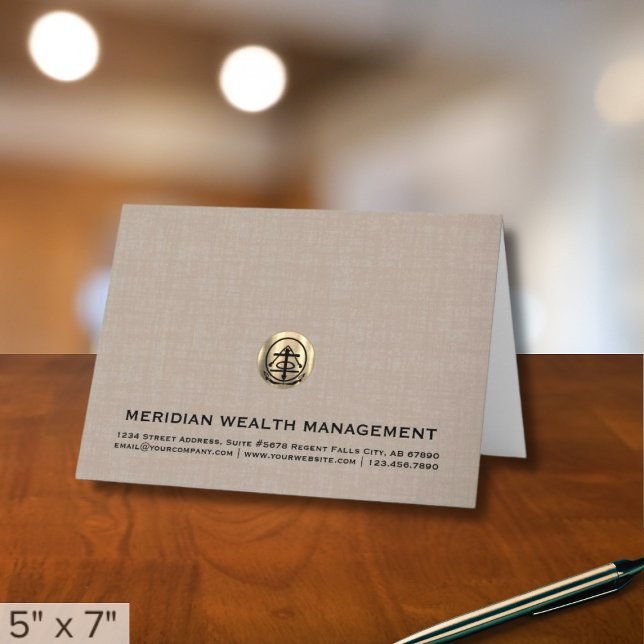 Tarjeta de nota de agradecimiento del logotipo del (Subido por el creador)