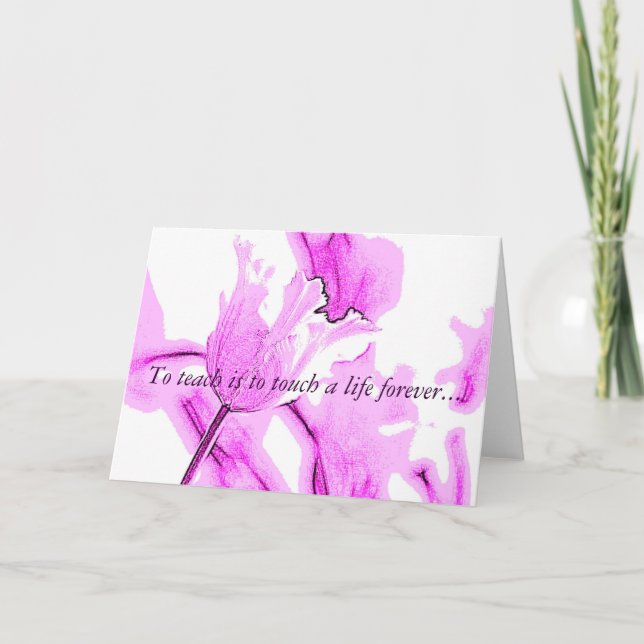 Tarjeta de nota de agradecimiento del profesor (Anverso)