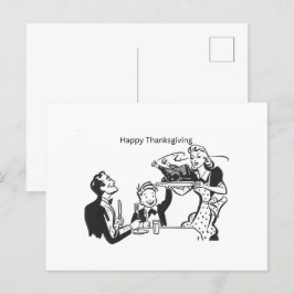 Tarjeta de nota de agradecimiento feliz, postal