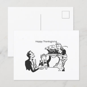 Tarjeta de nota de agradecimiento feliz, postal