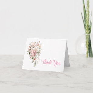 Tarjeta de nota de agradecimiento floral
